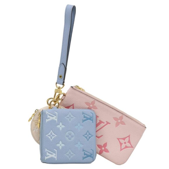 Louis Vuitton Trio By The Pool Giant Monogram Empreinte Leather Pouch Pink - Picture 4 of 11